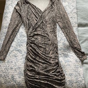 Tart Collections snakeskin body con dress